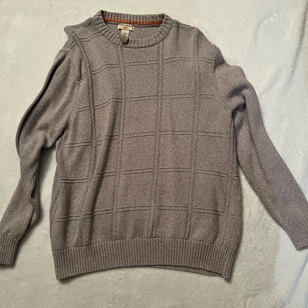 mens Dockers plaid sweater